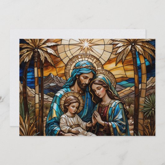 モダンユニークエレガント出生信仰ホリデーカード シーズンカード (正面/裏面)