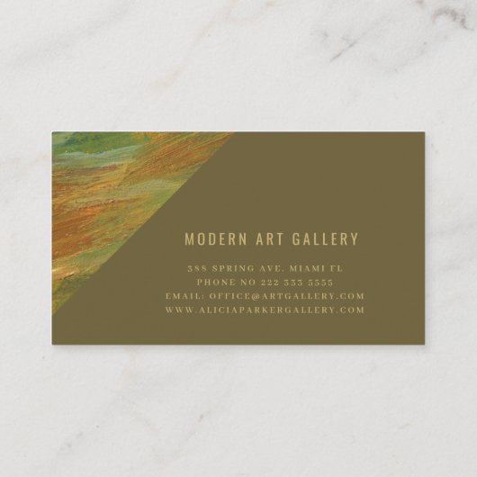 モダンユニークエレガント抽象芸術作家 名刺 (裏面)