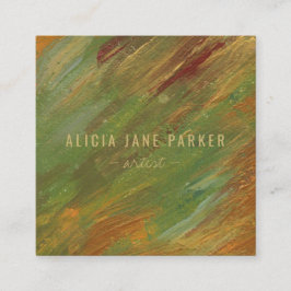 モダンユニークエレガント抽象芸術 スクエア名刺