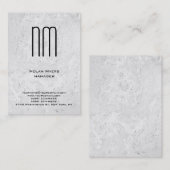 モダンユニークグレイ壁テクスチャモノグラム 名刺 (正面/裏面)