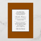 モダンユニークミニマルInk Script Graduate Card 箔招待状 (裏面)