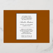 モダンユニークミニマルInk Script Graduate Card 箔招待状 (裏面)