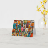 モダンユニークヴィンテージドアアート写真 カード (黄色い花)