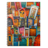 モダンユニークヴィンテージドアアート写真 ノートブック (正面)