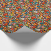 モダンユニークヴィンテージドアアート写真 ラッピングペーパー (角)