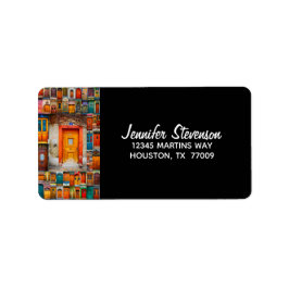 モダンユニークヴィンテージドアアート写真 ラベル