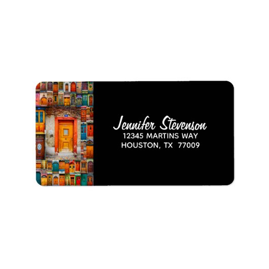 モダンユニークヴィンテージドアアート写真 ラベル (正面)