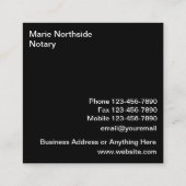 モダンユニーク公証人 スクエア名刺 (裏面)