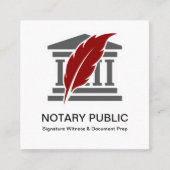 モダンユニーク公証人 スクエア名刺 (正面)