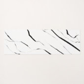 モダンユニーク白黒大理石モノグラム ヨガマット (裏面(横))