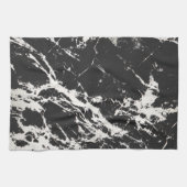 モダンユニーク白黒大理石模様 キッチンタオル (横)