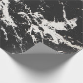 モダンユニーク白黒大理石模様 ラッピングペーパー (角)