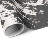 モダンユニーク白黒大理石模様 ラッピングペーパー (ロールコーナー)