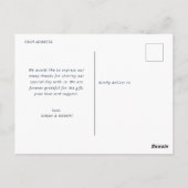 モダンユニーク結婚感謝していの写真カード ポストカード (裏面)