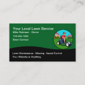 モダンユニークLawn Service名刺 予約カード (正面)