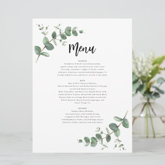 モダンユミニマルーカリシンプルエレガントな結婚式 メニュー (スタンド正面)