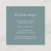 モダンユーカリエレガント素朴ー スクエア名刺 (裏面)