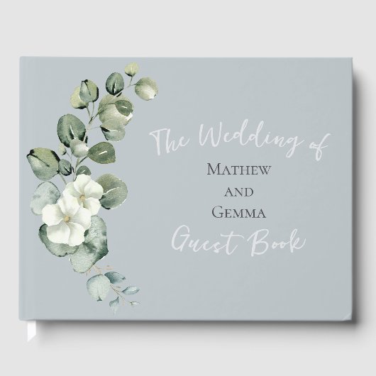 モダンユーカリデザインゲストブック ゲストブック (正面)