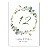 モダンユーカリリースフレ結婚ームズボホ テーブルナンバー (裏面)