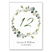 モダンユーカリリースフレ結婚ームズボホ テーブルナンバー (正面)