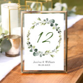 モダンユーカリリースフレ結婚ームズボホ テーブルナンバー