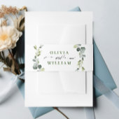 モダンユーカリリースフレ結婚ームズボホ 招待状ベリーバンド