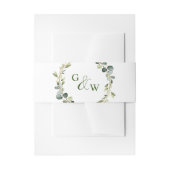 モダンユーカリリースフレ結婚ームズボホ 招待状ベリーバンド (正面例)