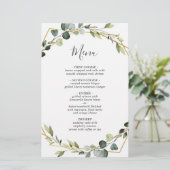 モダンユーカリリース結婚ズボホディナーメニュー (スタンド正面)