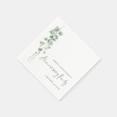 モダンユーカリ命名記念日パーティー スタンダードカクテルナプキン (角)