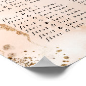 モダンユーカリ抽象芸術の結婚シーティングチャート ポスター (角)