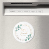 モダンユーカリ水カラー金ゴールドスクリプ結婚ト マグネット (インサイチュ (食洗機))