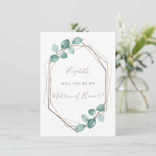 モダンユーカリ水色コーヒースクリプト結婚ズ 招待状 (スタンド正面)