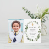 モダンユーカリ第一聖体サンキューカード 招待状 (スタンド正面)