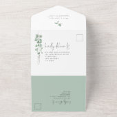 モダンユーカリ結婚スクリプト オールインワン招待状 (外側)