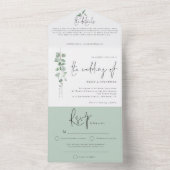 モダンユーカリ結婚スクリプト オールインワン招待状 (内側)