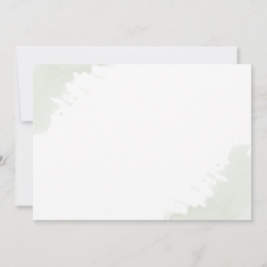 モダンユーカリ緑金ゴールド幾何結婚物 セーブザデート (裏面)