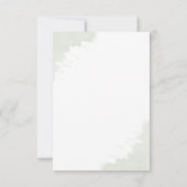 モダンユーカリ緑金ゴールド幾何結婚物 出欠カード (裏面)