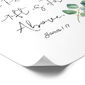 モダンユーカリ聖なる書物、 経典アートベビーガール子供部屋 ポスター (角)