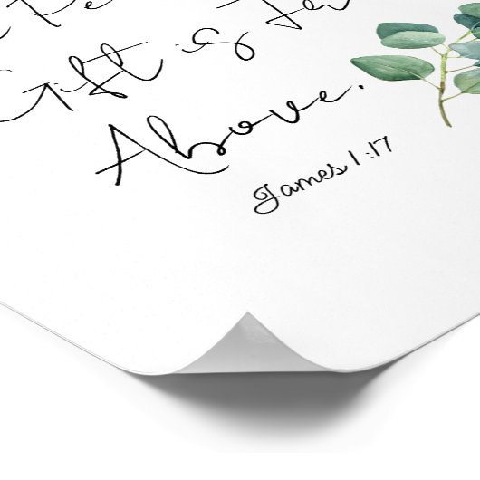 モダンユーカリ聖なる書物、 経典アートベビーガール子供部屋 ポスター (角)