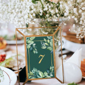 モダンユーカリ葉スQRコードムスリム結婚ズ テーブルナンバー