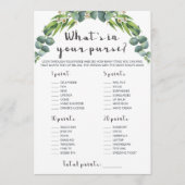 モダンユーカリ葉ブライダルシャワーゲーム (正面)