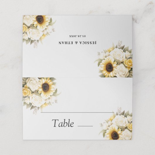 モダンユーカリ野フローラ植物学結婚院 プレイスカード (外部開封)