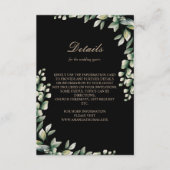 モダンユーカリ離れスエレガント結婚式 エンクロージャーカード (正面)