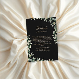 モダンユーカリ離れスエレガント結婚式 エンクロージャーカード