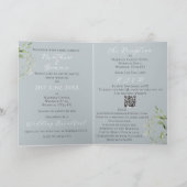 モダンユーカリQRコー結婚ド 招待状 (内部)