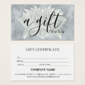 モダンヨガスタジオインストラクターギフト券 (正面&裏面)