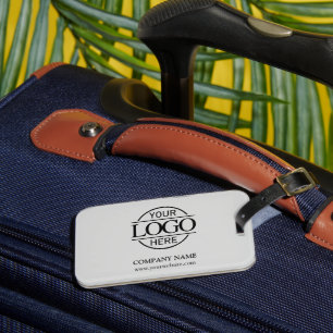 モダンライトグレ企業のイ会社のロゴ ラゲッジタグ