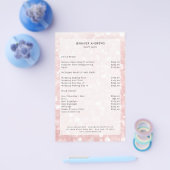 モダンライトピンクグリッターサロン価格表 チラシ (シングル)