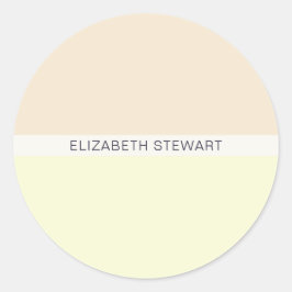 モダンライトピーチとイエロー封筒用シール ラウンドシール