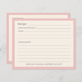 モダンライトピ縁どクパーソナライズされたレシピカード (正面/裏面)